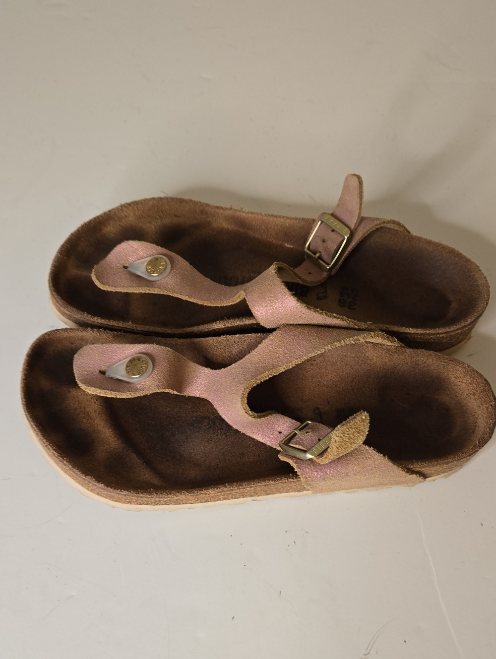 Birkenstock Gizeh Metallic Wash Pink EU38 - Picture 3 of 8